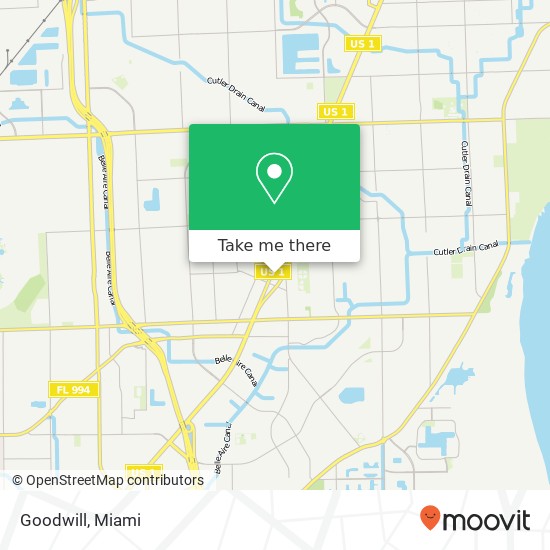 Mapa de Goodwill, 17631 S Dixie Hwy Miami, FL 33157
