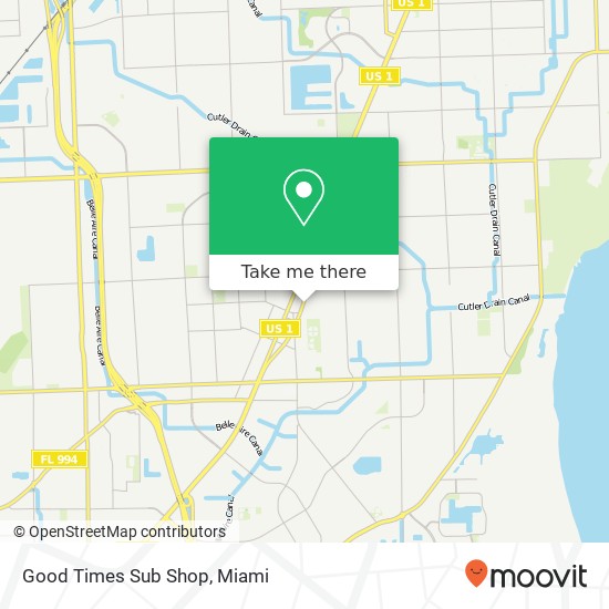 Good Times Sub Shop, 17225 S Dixie Hwy Palmetto Bay, FL 33157 map