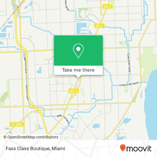 Mapa de Fass Class Boutique, 16934 S Dixie Hwy Miami, FL 33157