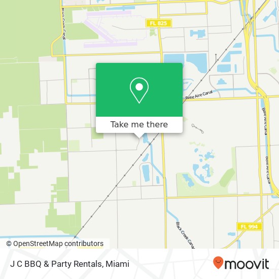 Mapa de J C BBQ & Party Rentals, 14178 SW 164th Ter Miami, FL 33177