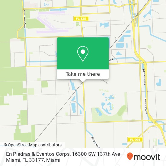 Mapa de En Piedras & Eventos Corps, 16300 SW 137th Ave Miami, FL 33177