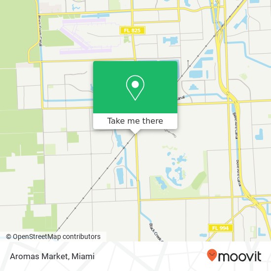 Mapa de Aromas Market, 16300 SW 137th Ave Miami, FL 33177