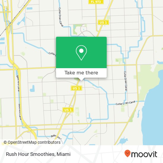 Mapa de Rush Hour Smoothies, 16051 S Dixie Hwy Miami, FL 33157