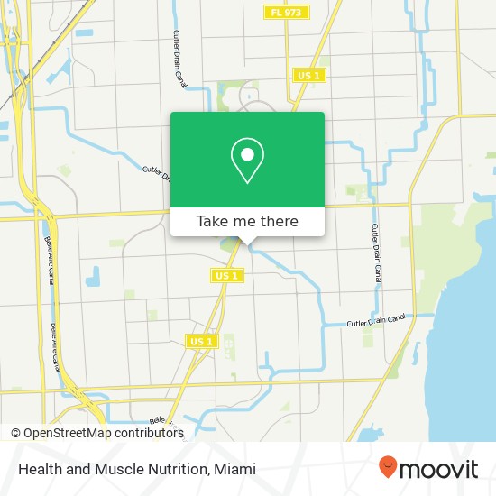 Mapa de Health and Muscle Nutrition, 15908 SW 92nd Ave Miami, FL 33157