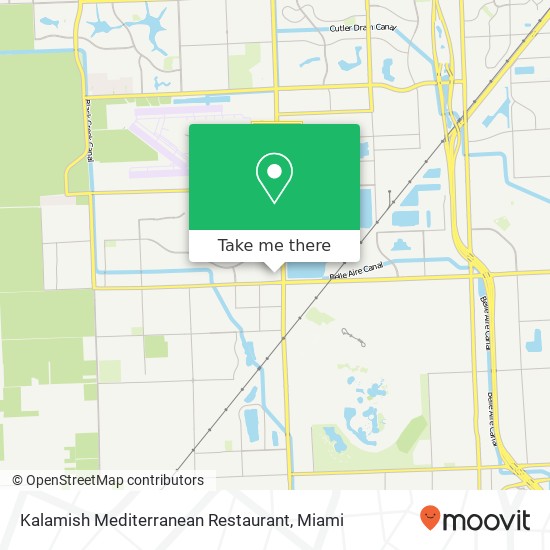 Mapa de Kalamish Mediterranean Restaurant, 13729 SW 152nd St Miami, FL 33177