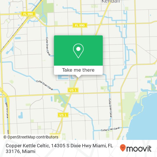 Mapa de Copper Kettle Celtic, 14305 S Dixie Hwy Miami, FL 33176