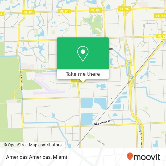 Mapa de Americas Americas, 13414 SW 128th St Miami, FL 33186