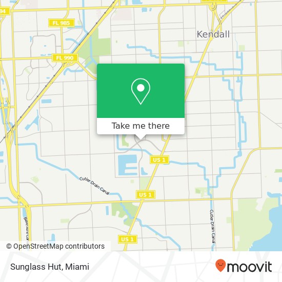 Mapa de Sunglass Hut, 9100 SW 136th St Miami, FL 33176