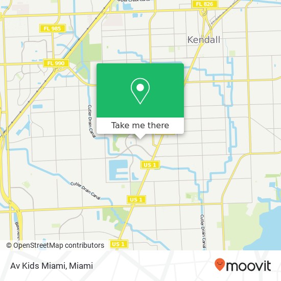 Mapa de Av Kids Miami, 12986 SW 89th Ave Miami, FL 33176