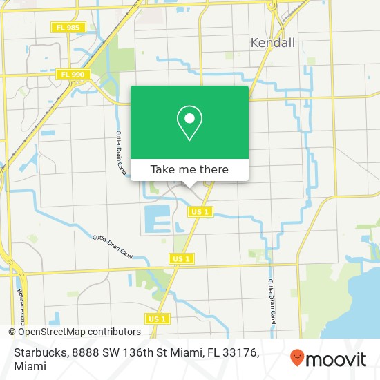 Mapa de Starbucks, 8888 SW 136th St Miami, FL 33176