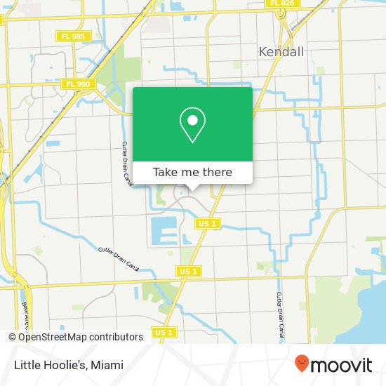 Mapa de Little Hoolie's, 13135 SW 89th Pl Miami, FL 33176