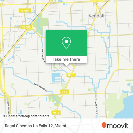 Regal Cinemas Ua Falls 12 map