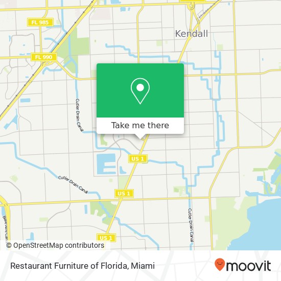 Mapa de Restaurant Furniture of Florida, 13280 SW 87th Ave Miami, FL 33176