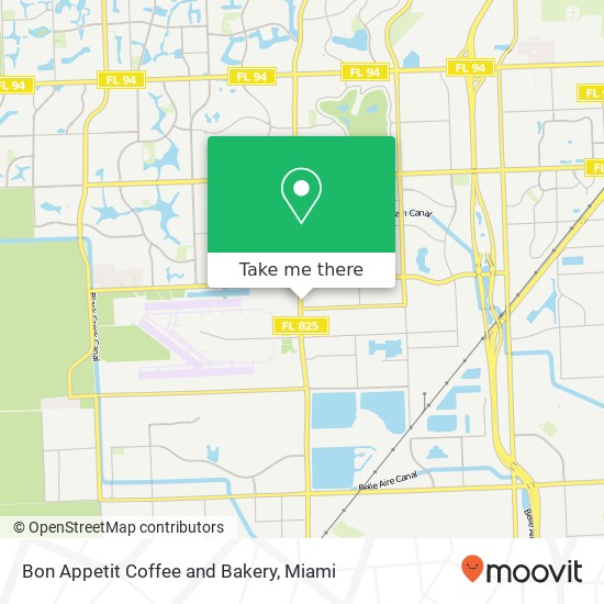 Mapa de Bon Appetit Coffee and Bakery, 12485 SW 137th Ave Miami, FL 33186