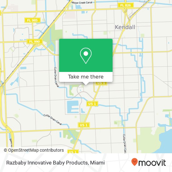 Mapa de Razbaby Innovative Baby Products, 8896 SW 129th St Miami, FL 33176