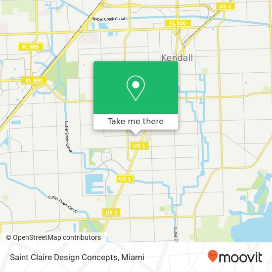 Mapa de Saint Claire Design Concepts, 8510 SW 124th St Miami, FL 33156