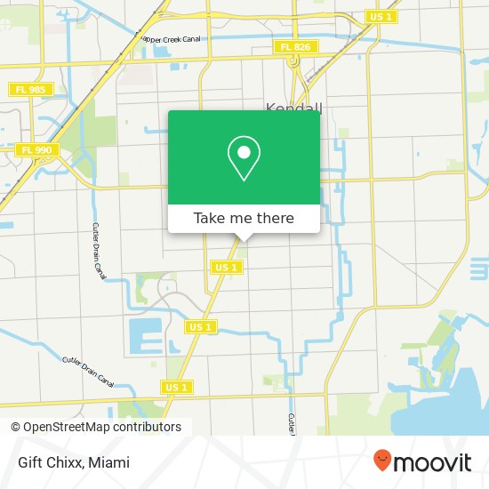 Mapa de Gift Chixx, 8239 SW 124th St Miami, FL 33156