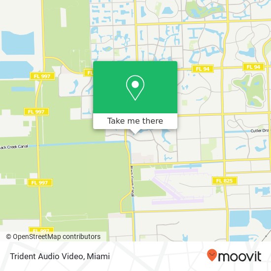 Mapa de Trident Audio Video, 15547 SW 110th Ter Miami, FL 33196