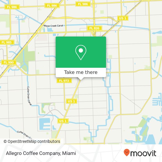 Mapa de Allegro Coffee Company, 11701 S Dixie Hwy Miami, FL 33156