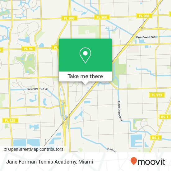 Mapa de Jane Forman Tennis Academy, 11155 SW 112th Ave Miami, FL 33176