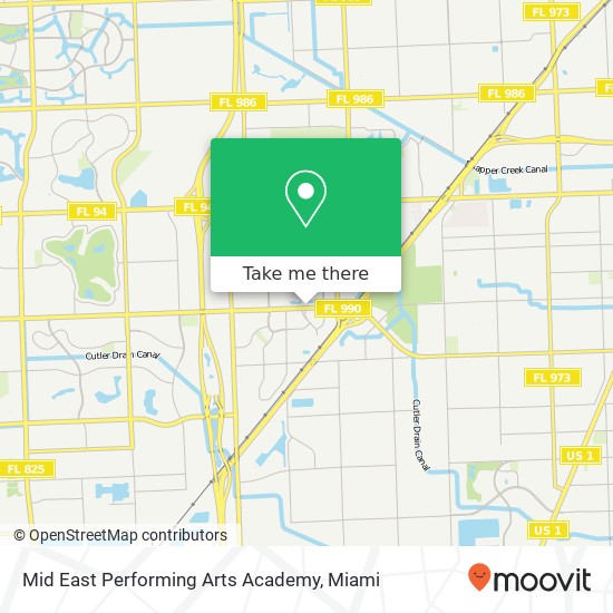 Mapa de Mid East Performing Arts Academy