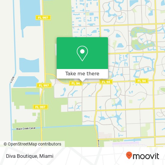 Mapa de Diva Boutique, 16359 SW 88th St Miami, FL 33196
