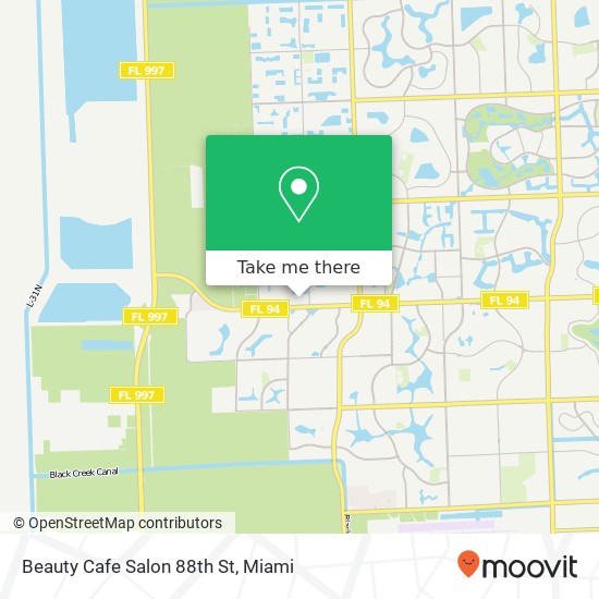 Mapa de Beauty Cafe Salon 88th St, 16255 SW 88th St Miami, FL 33196