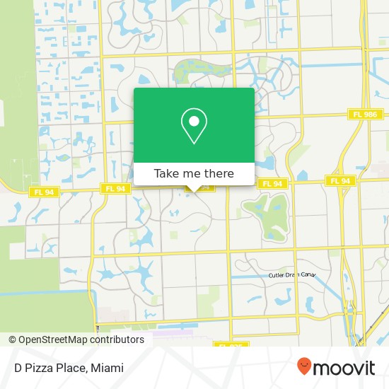 Mapa de D Pizza Place, 8932 SW 142nd Ave Miami, FL 33186