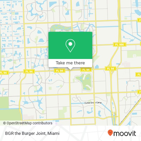 Mapa de BGR the Burger Joint, 13668 SW 88th St Miami, FL 33186