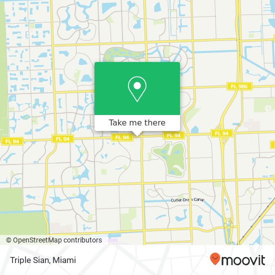 Mapa de Triple Sian, 13718 SW 88th St Miami, FL 33186