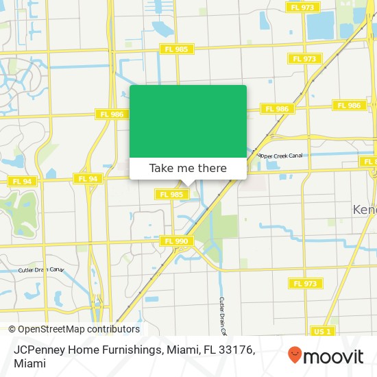 Mapa de JCPenney Home Furnishings, Miami, FL 33176