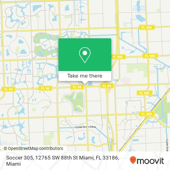 Mapa de Soccer 305, 12765 SW 88th St Miami, FL 33186