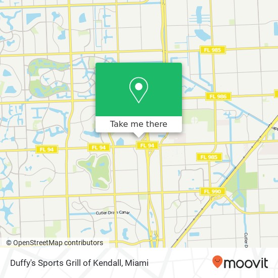 Mapa de Duffy's Sports Grill of Kendall, 8575 SW 124th Ave Miami, FL 33183