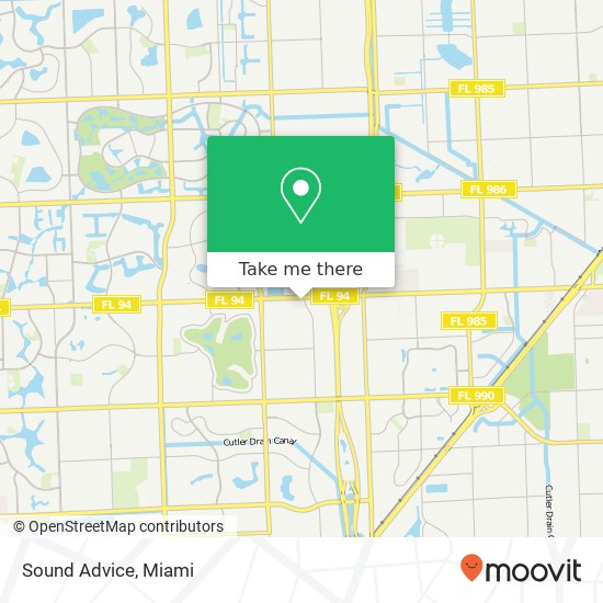 Mapa de Sound Advice, 12200 SW 88th St Miami, FL 33186