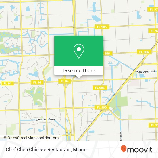 Mapa de Chef Chen Chinese Restaurant, 11557 N Kendall Dr Miami, FL 33176