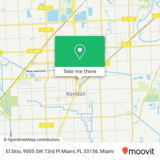 Mapa de El Sitio, 9005 SW 73rd Pl Miami, FL 33156