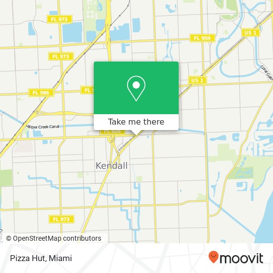 Mapa de Pizza Hut, 8825 S Dixie Hwy Pinecrest, FL 33156