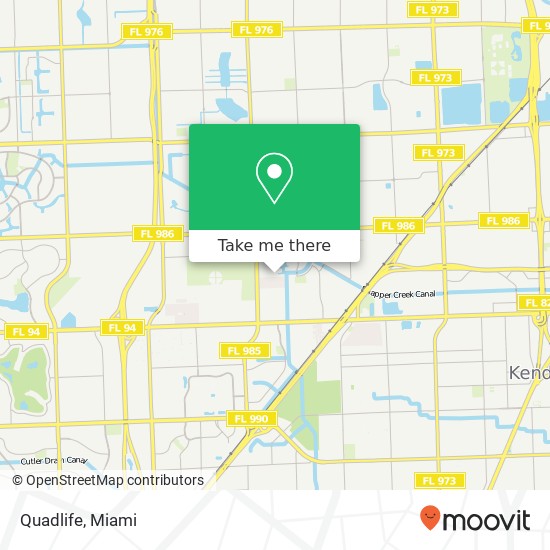 Mapa de Quadlife, 10493 SW 80th St Miami, FL 33173