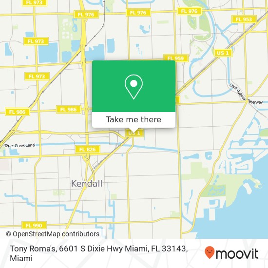 Tony Roma's, 6601 S Dixie Hwy Miami, FL 33143 map