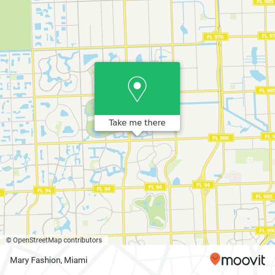 Mapa de Mary Fashion, 13451 SW 71st St Miami, FL 33183