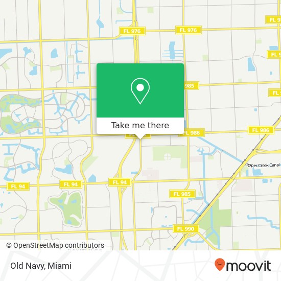 Mapa de Old Navy, 7342 SW 117th Ave Miami, FL 33183