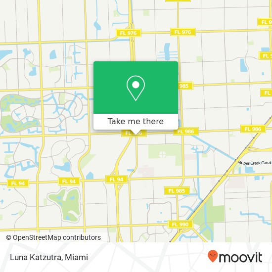 Mapa de Luna Katzutra, 7270 SW 117th Ave Miami, FL 33183