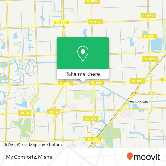 Mapa de My Comfortz, 11150 SW 71st Ln Miami, FL 33173