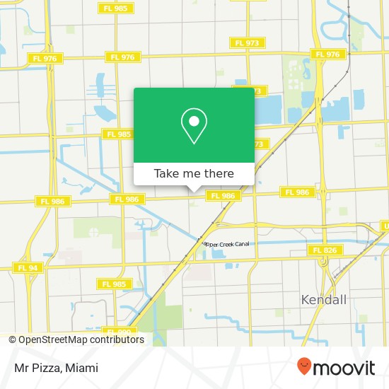 Mapa de Mr Pizza, 9529 SW 72nd St Miami, FL 33173