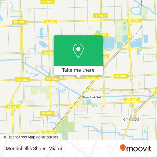 Mapa de Montichellis Shoes, 9668 SW 72nd St Miami, FL 33173