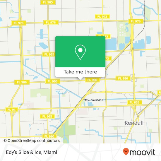 Mapa de Edy's Slice & Ice, 9529 SW 72nd St Miami, FL 33173