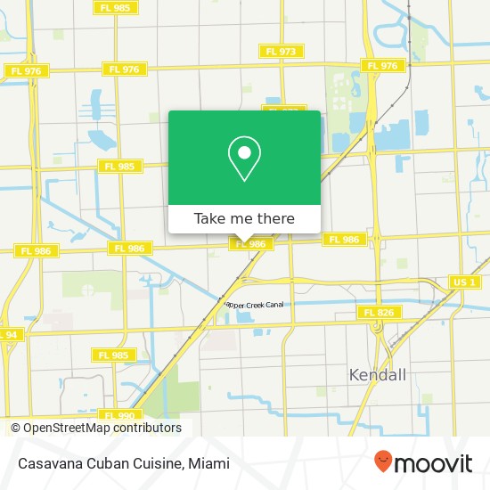 Mapa de Casavana Cuban Cuisine, 9220 SW 72nd St Miami, FL 33173