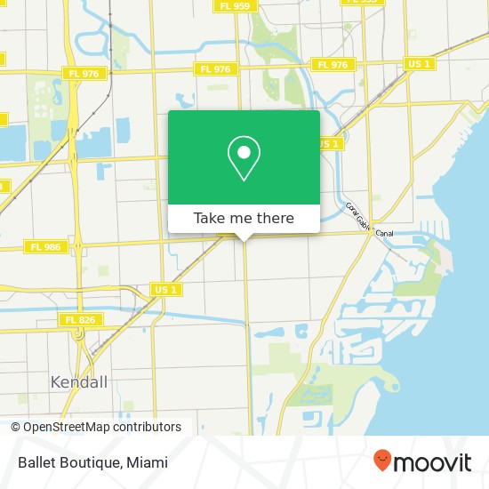 Mapa de Ballet Boutique, 7322 SW 57th Ave South Miami, FL 33143
