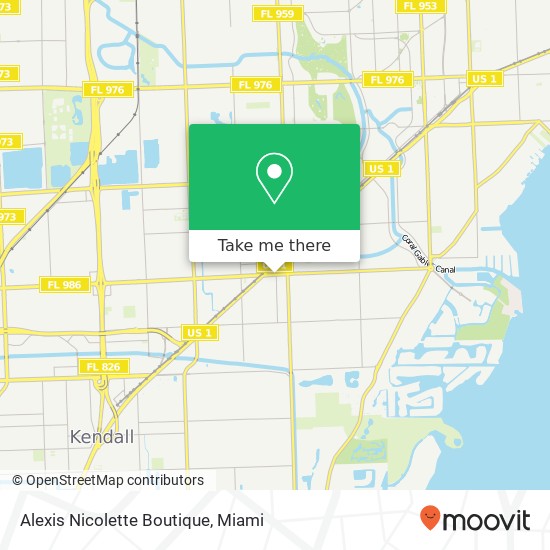 Mapa de Alexis Nicolette Boutique, 5819 Sunset Dr South Miami, FL 33143