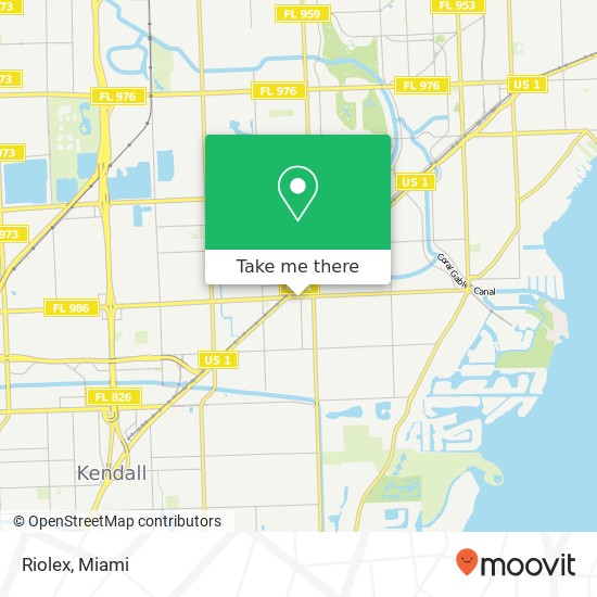 Mapa de Riolex, 5814 Sunset Dr South Miami, FL 33143